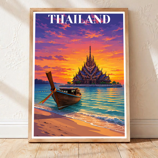 Thailand - Travel Poster Vintage Style Wall Art Print - Art Print - Travel Art Poster