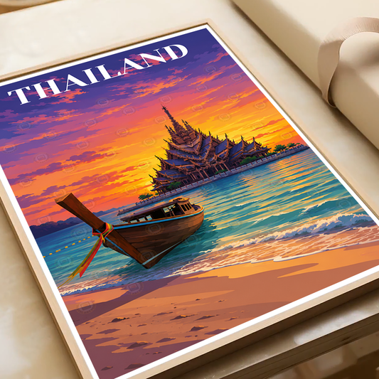 Thailand - Travel Poster Vintage Style Wall Art Print - Art Print - Travel Art Poster