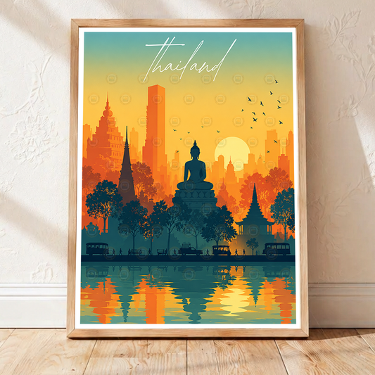 Thailand - Travel Poster Vintage Style Wall Art Print - Art Print - Travel Art Poster