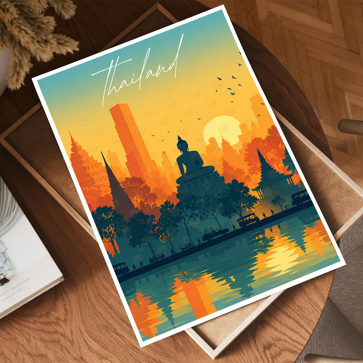 Thailand - Travel Poster Vintage Style Wall Art Print