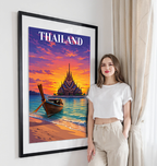 Thailand - Travel Poster Vintage Style Wall Art Print