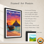 Thailand - Travel Poster Vintage Style Wall Art Print