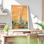 Wat Arun - Thailand - Travel Poster Vintage Style Wall Art Print