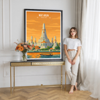 Wat Arun - Thailand - Travel Poster Vintage Style Wall Art Print