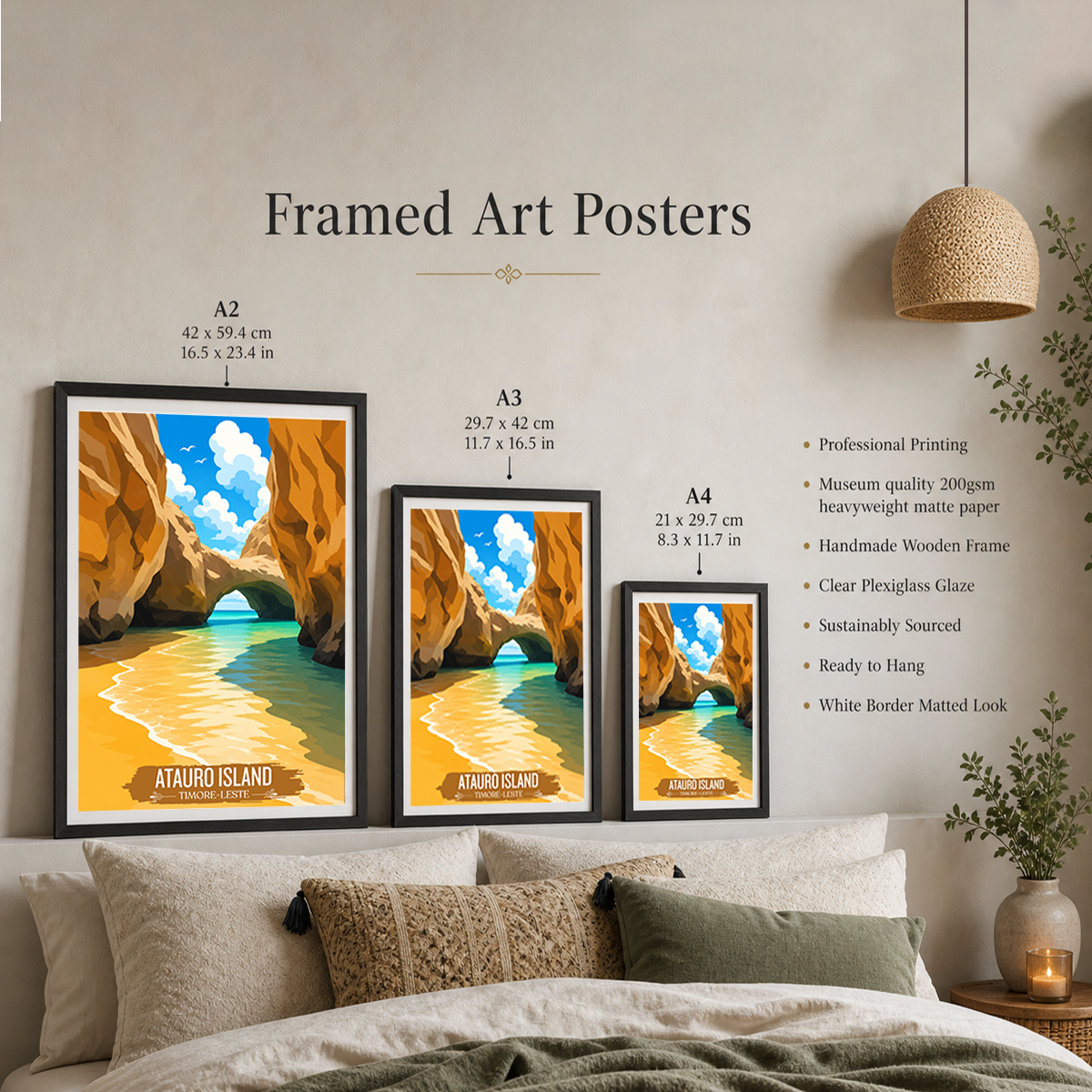 Atauro Island - Timor-Leste - Travel Poster Vintage Style Wall Art Print