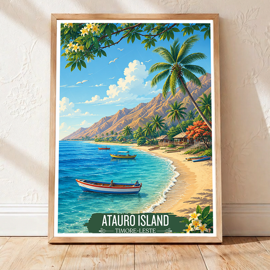 Atauro Island - Timor-Leste - Travel Poster Vintage Style Wall Art Print - Art Print - Travel Art Poster