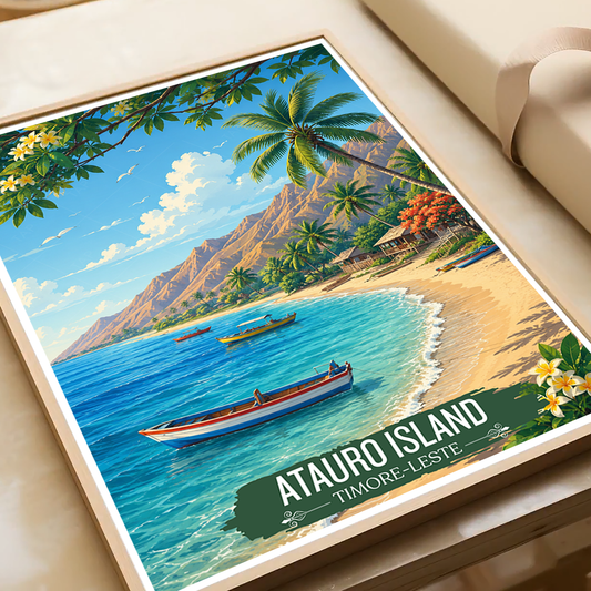 Atauro Island - Timor-Leste - Travel Poster Vintage Style Wall Art Print - Art Print - Travel Art Poster
