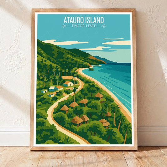 Atauro Island - Timor-Leste - Travel Poster Vintage Style Wall Art Print - Art Print - Travel Art Poster