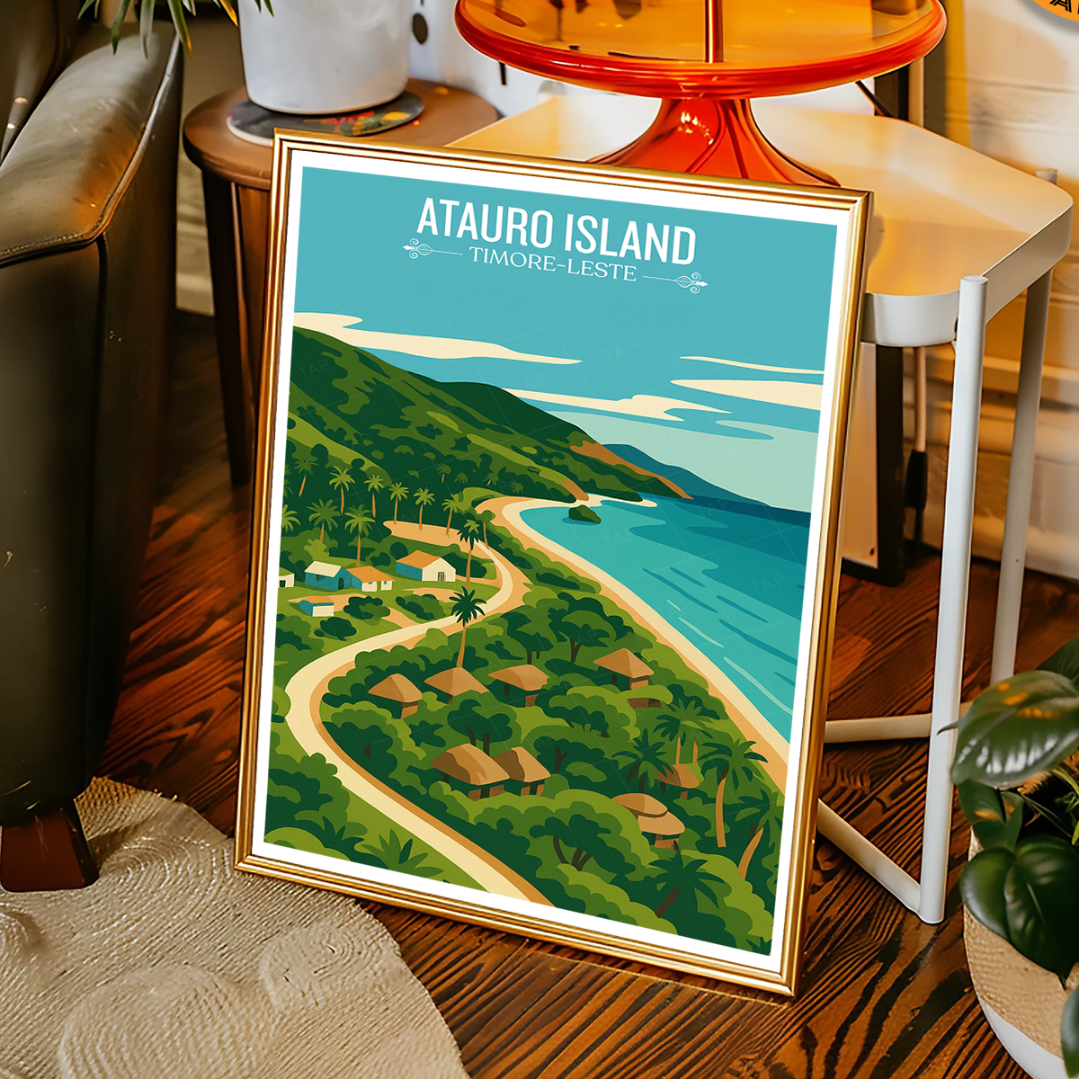 Atauro Island - Timor-Leste - Travel Poster Vintage Style Wall Art Print
