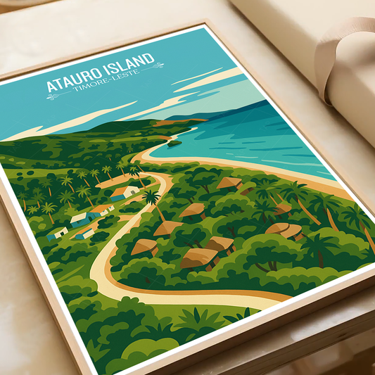 Atauro Island - Timor-Leste - Travel Poster Vintage Style Wall Art Print - Art Print - Travel Art Poster