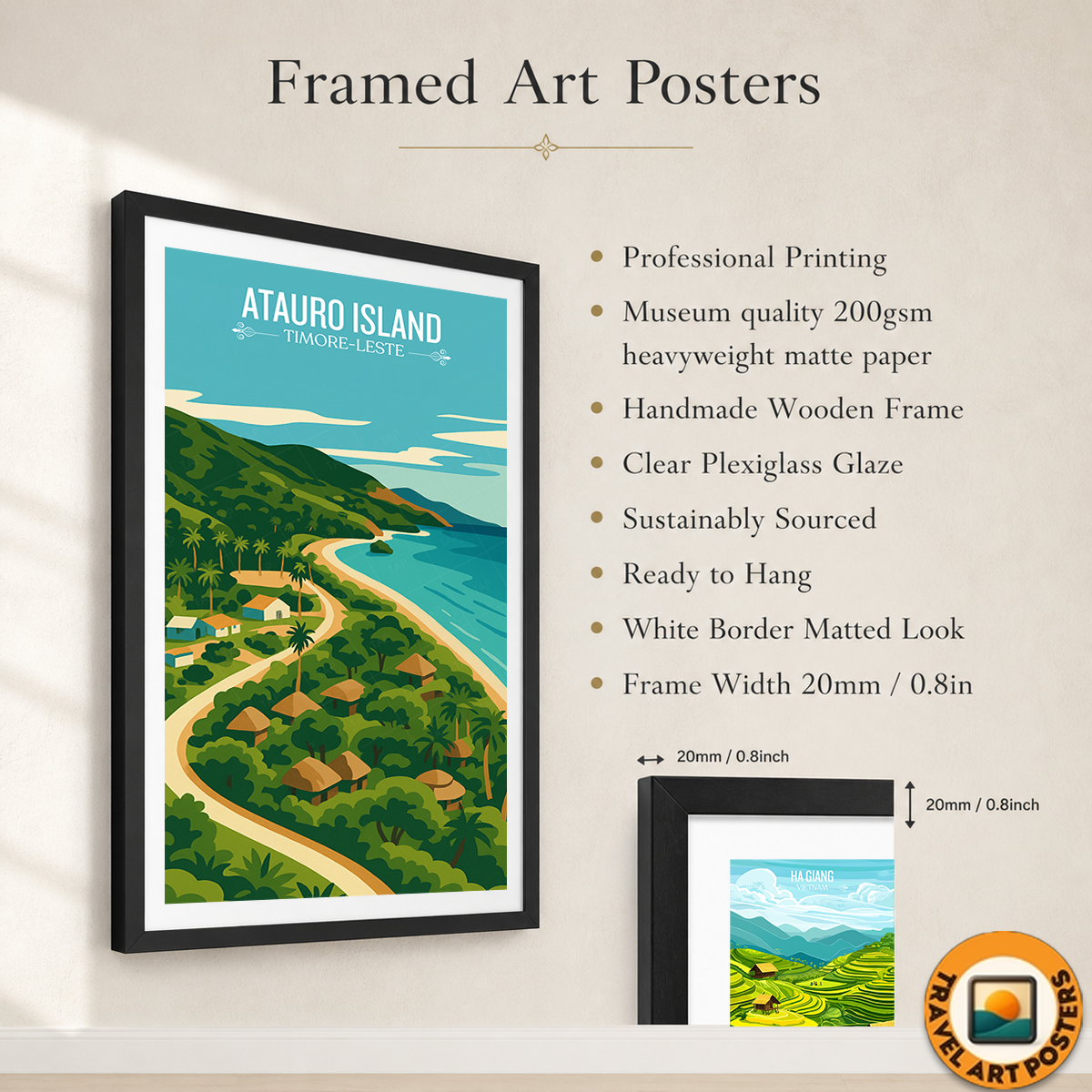 Atauro Island - Timor-Leste - Travel Poster Vintage Style Wall Art Print