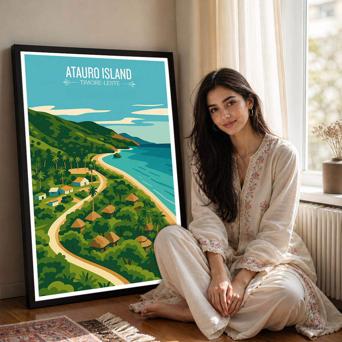 Atauro Island - Timor-Leste - Travel Poster Vintage Style Wall Art Print