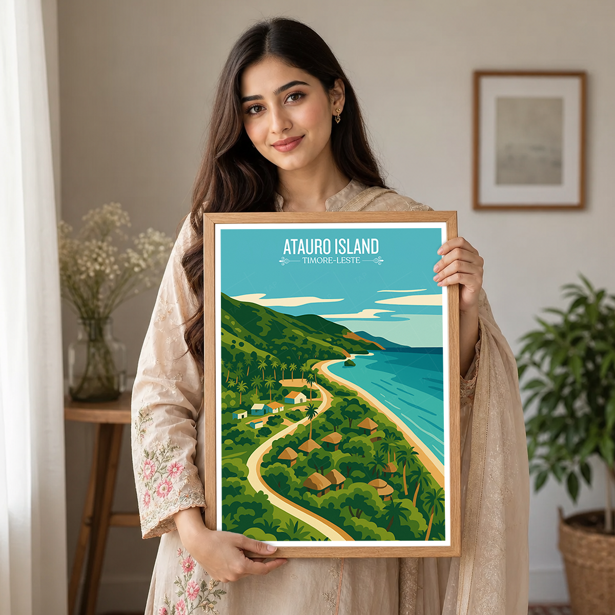 Atauro Island - Timor-Leste - Travel Poster Vintage Style Wall Art Print