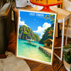 East Timor - Timor-Leste - Travel Poster Vintage Style Wall Art Print