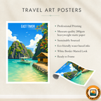 East Timor - Timor-Leste - Travel Poster Vintage Style Wall Art Print