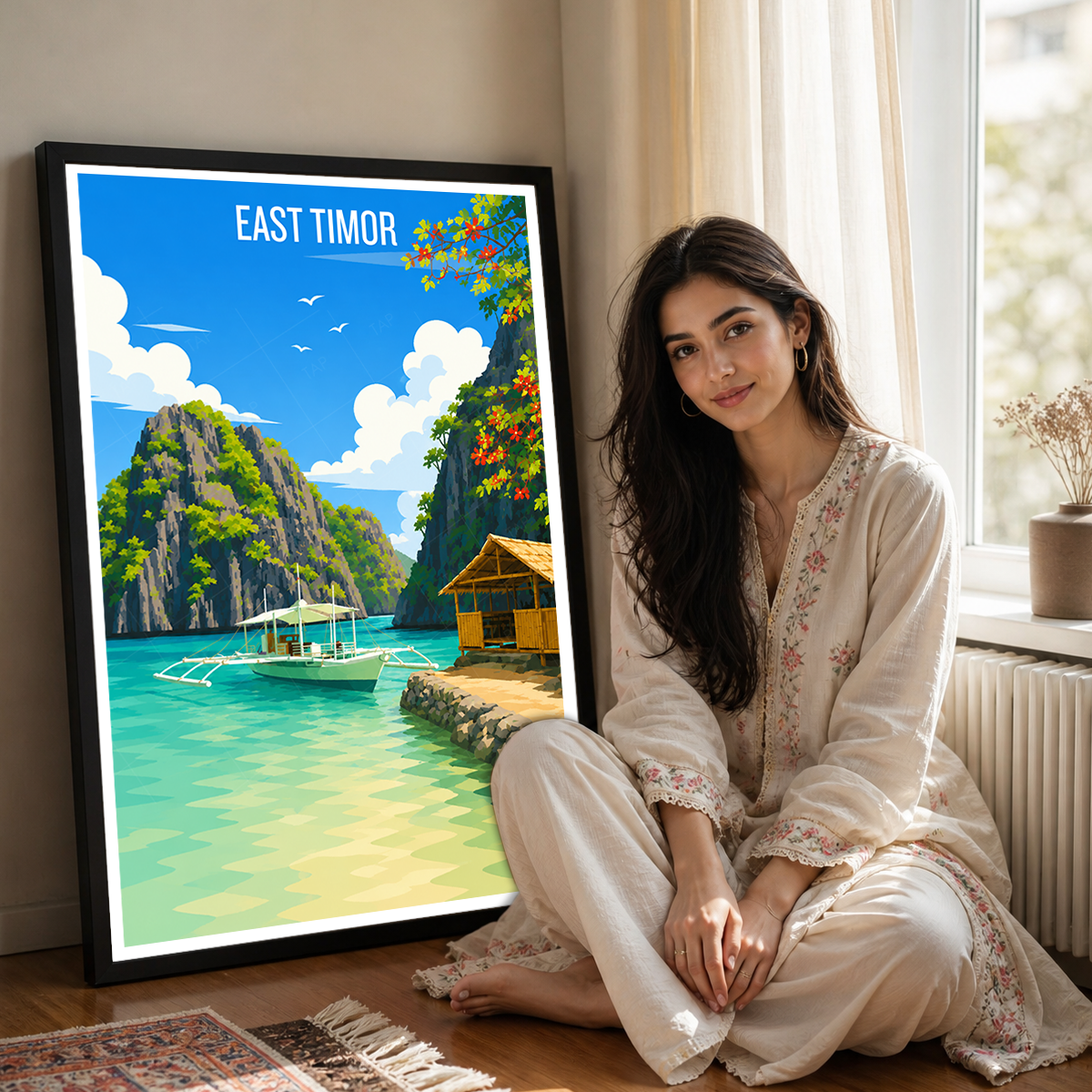 East Timor - Timor-Leste - Travel Poster Vintage Style Wall Art Print