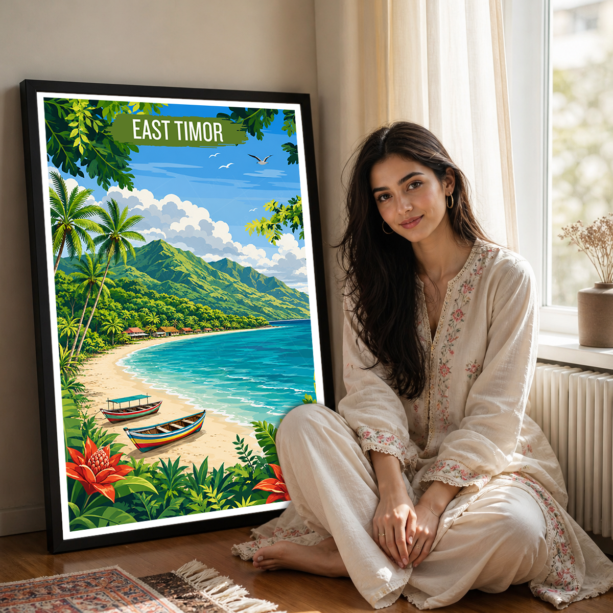 East Timor - Timor-Leste - Travel Poster Vintage Style Wall Art Print
