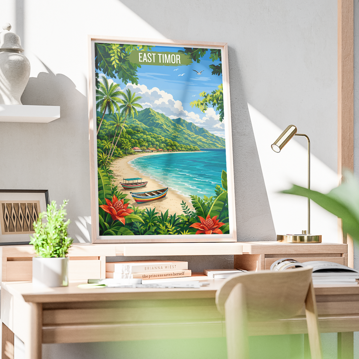 East Timor - Timor-Leste - Travel Poster Vintage Style Wall Art Print