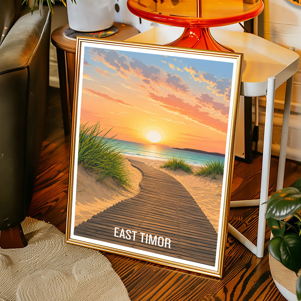 East Timor - Timor-Leste - Travel Poster Vintage Style Wall Art Print