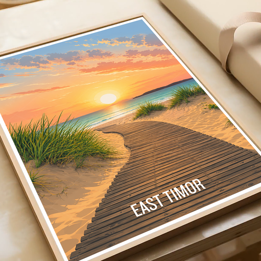 East Timor - Timor-Leste - Travel Poster Vintage Style Wall Art Print - Art Print - Travel Art Poster