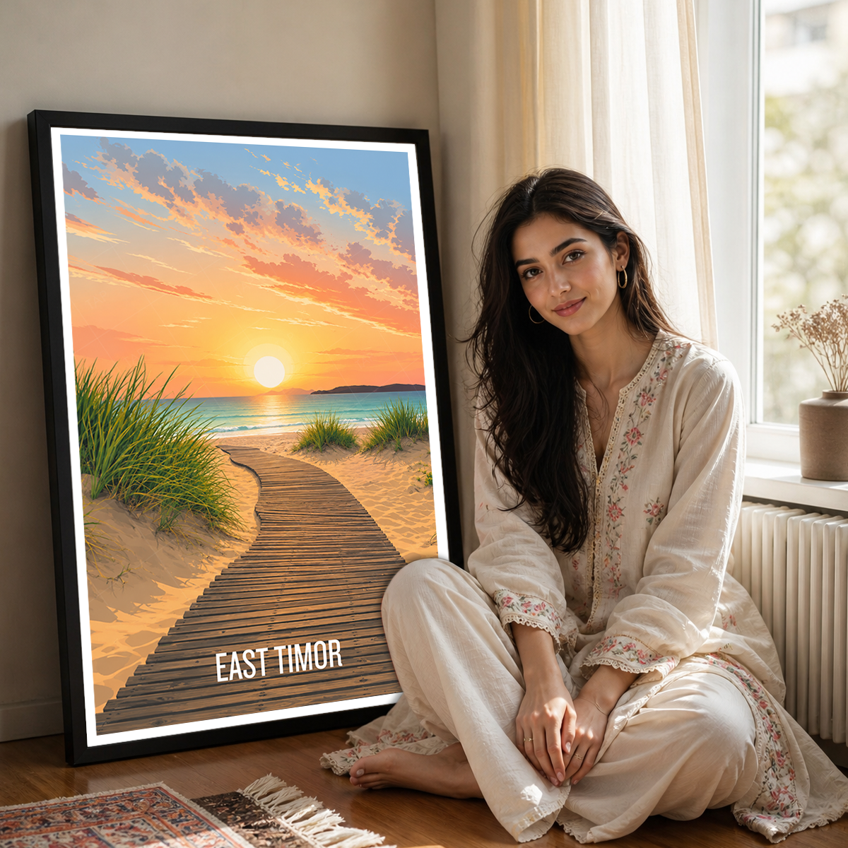 East Timor - Timor-Leste - Travel Poster Vintage Style Wall Art Print