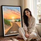 East Timor - Timor-Leste - Travel Poster Vintage Style Wall Art Print