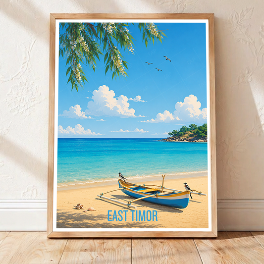 East Timor - Timor-Leste - Travel Poster Vintage Style Wall Art Print - Art Print - Travel Art Poster