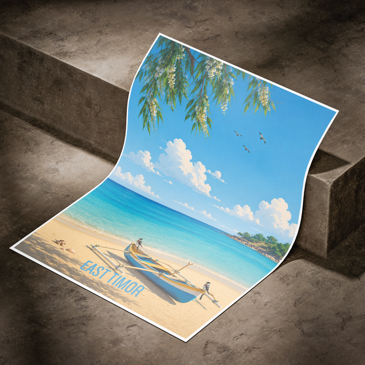 East Timor - Timor-Leste - Travel Poster Vintage Style Wall Art Print