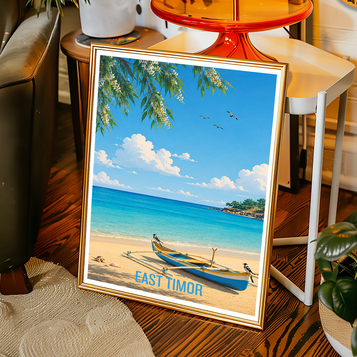 East Timor - Timor-Leste - Travel Poster Vintage Style Wall Art Print