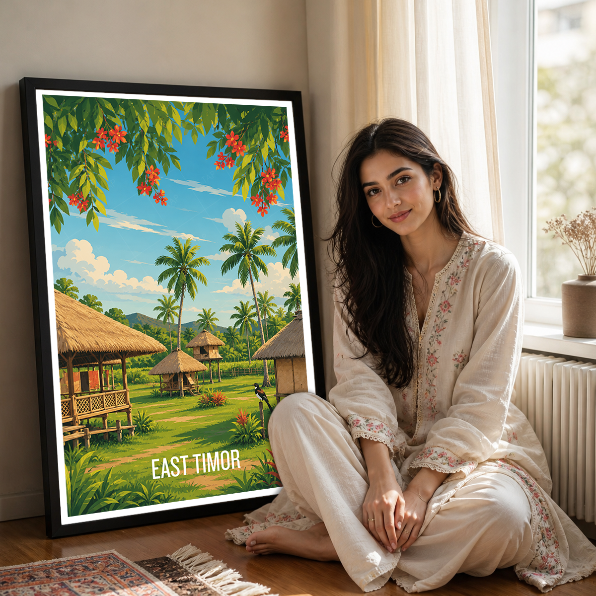 East Timor - Timor-Leste - Travel Poster Vintage Style Wall Art Print