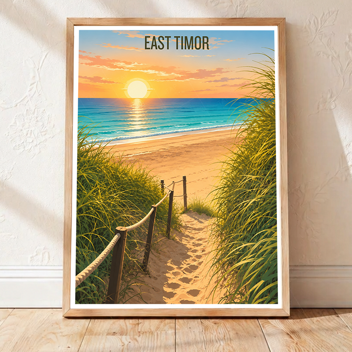 East Timor - Timor-Leste - Travel Poster Vintage Style Wall Art Print