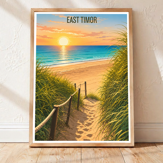 East Timor - Timor-Leste - Travel Poster Vintage Style Wall Art Print - Art Print - Travel Art Poster