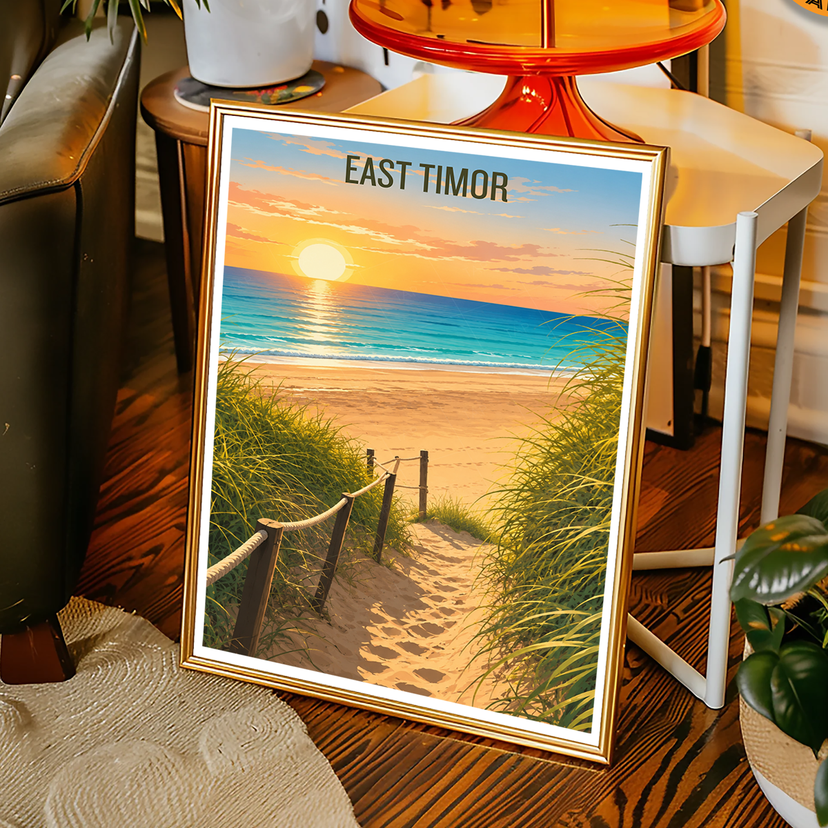 East Timor - Timor-Leste - Travel Poster Vintage Style Wall Art Print
