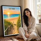 East Timor - Timor-Leste - Travel Poster Vintage Style Wall Art Print