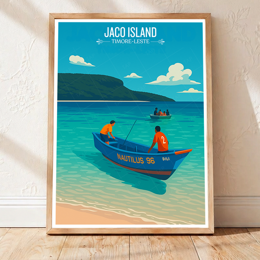 Jaco Island - Timor-Leste - Travel Poster Vintage Style Wall Art Print - Art Print - Travel Art Poster