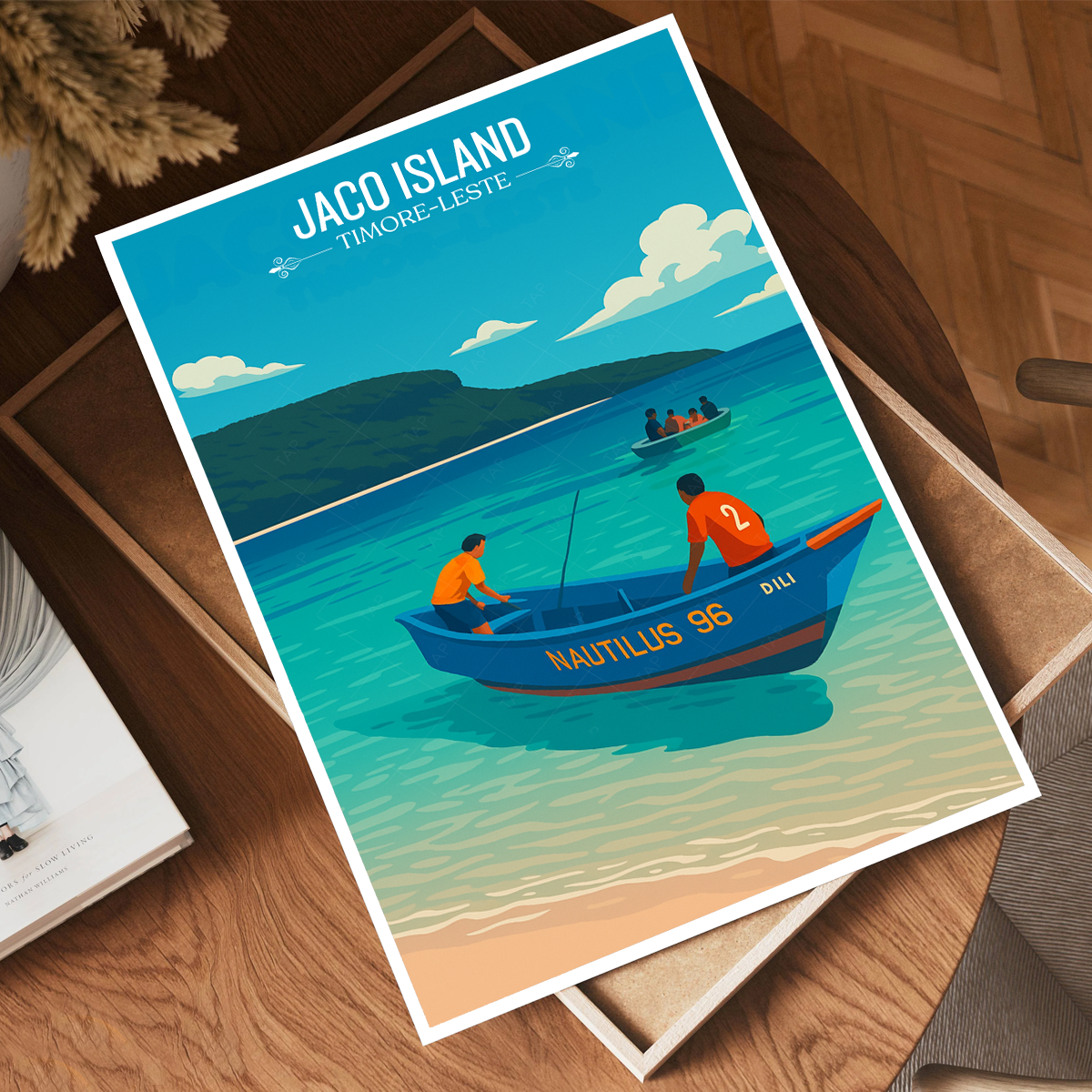 Jaco Island - Timor-Leste - Travel Poster Vintage Style Wall Art Print