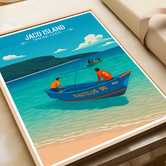 Jaco Island - Timor-Leste - Travel Poster Vintage Style Wall Art Print - Art Print - Travel Art Poster