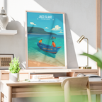 Jaco Island - Timor-Leste - Travel Poster Vintage Style Wall Art Print