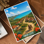 Timor-Leste - Travel Poster Vintage Style Wall Art Print