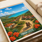 Timor-Leste - Travel Poster Vintage Style Wall Art Print