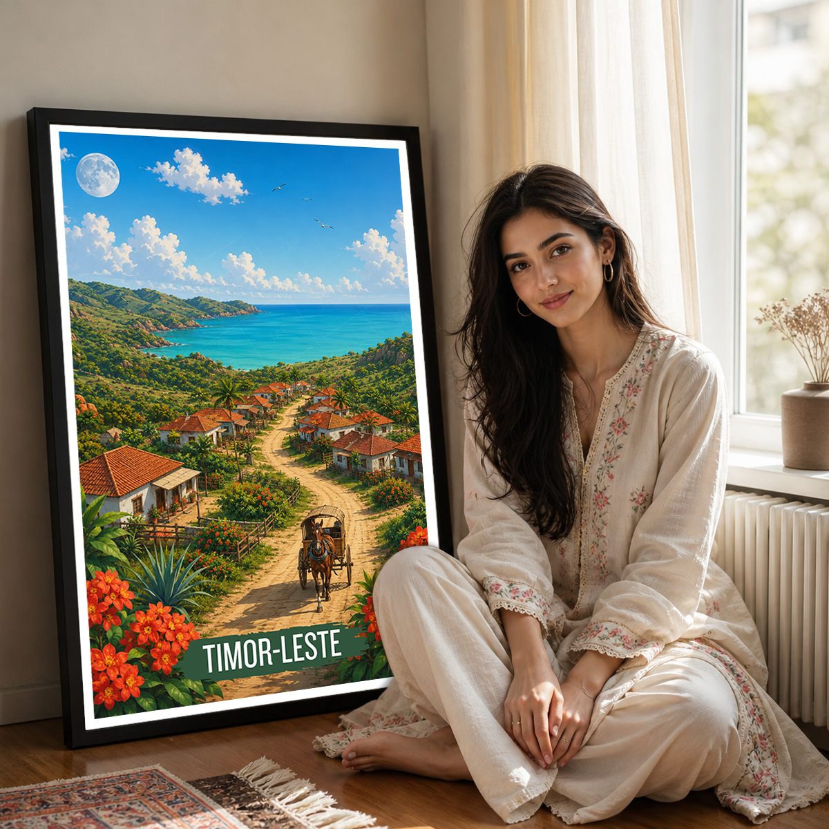 Timor-Leste - Travel Poster Vintage Style Wall Art Print