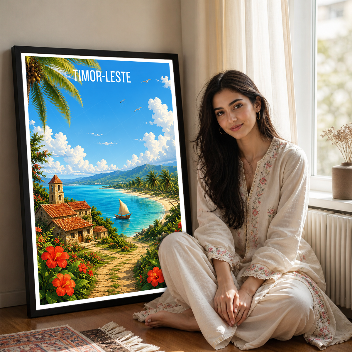 Timor-Leste - Travel Poster Vintage Style Wall Art Print
