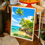 Wataboo - Timor-Leste - Travel Poster Vintage Style Wall Art Print