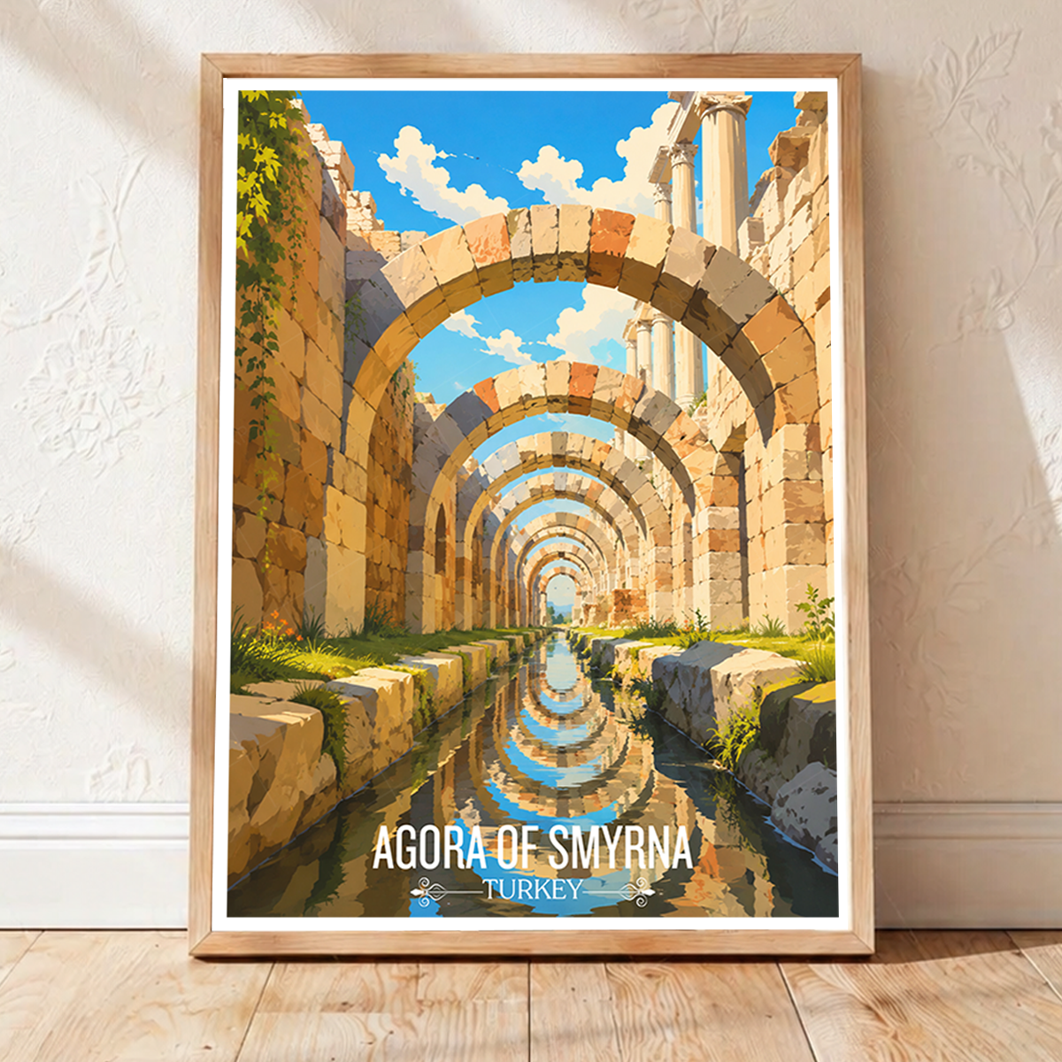 Agore of Smyrna - Turkey - Travel Art Wall Deco Poster Print - Art Print - Travel Art Poster