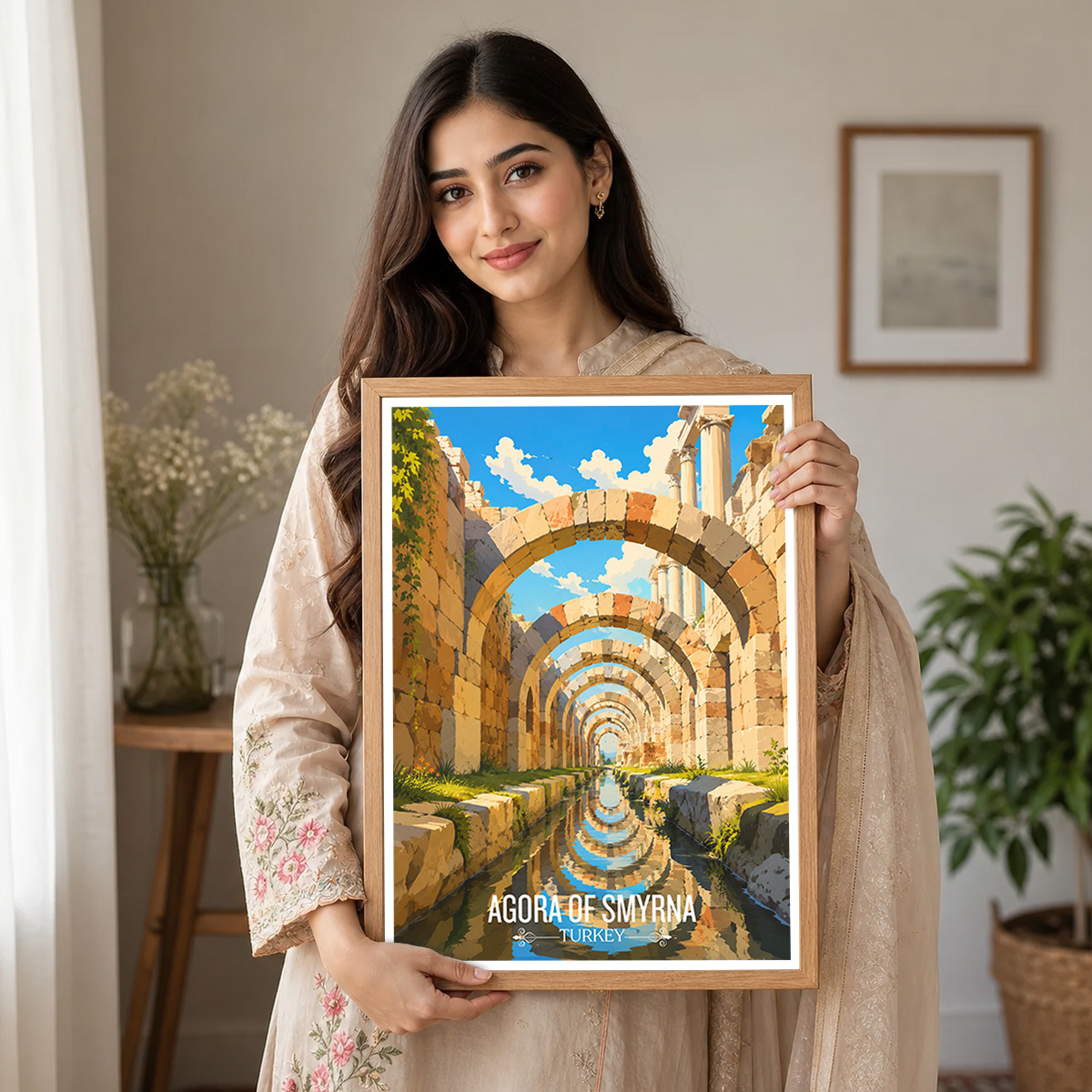 Agore of Smyrna - Turkey - Travel Art Wall Deco Poster Print - Art Print - Travel Art Poster