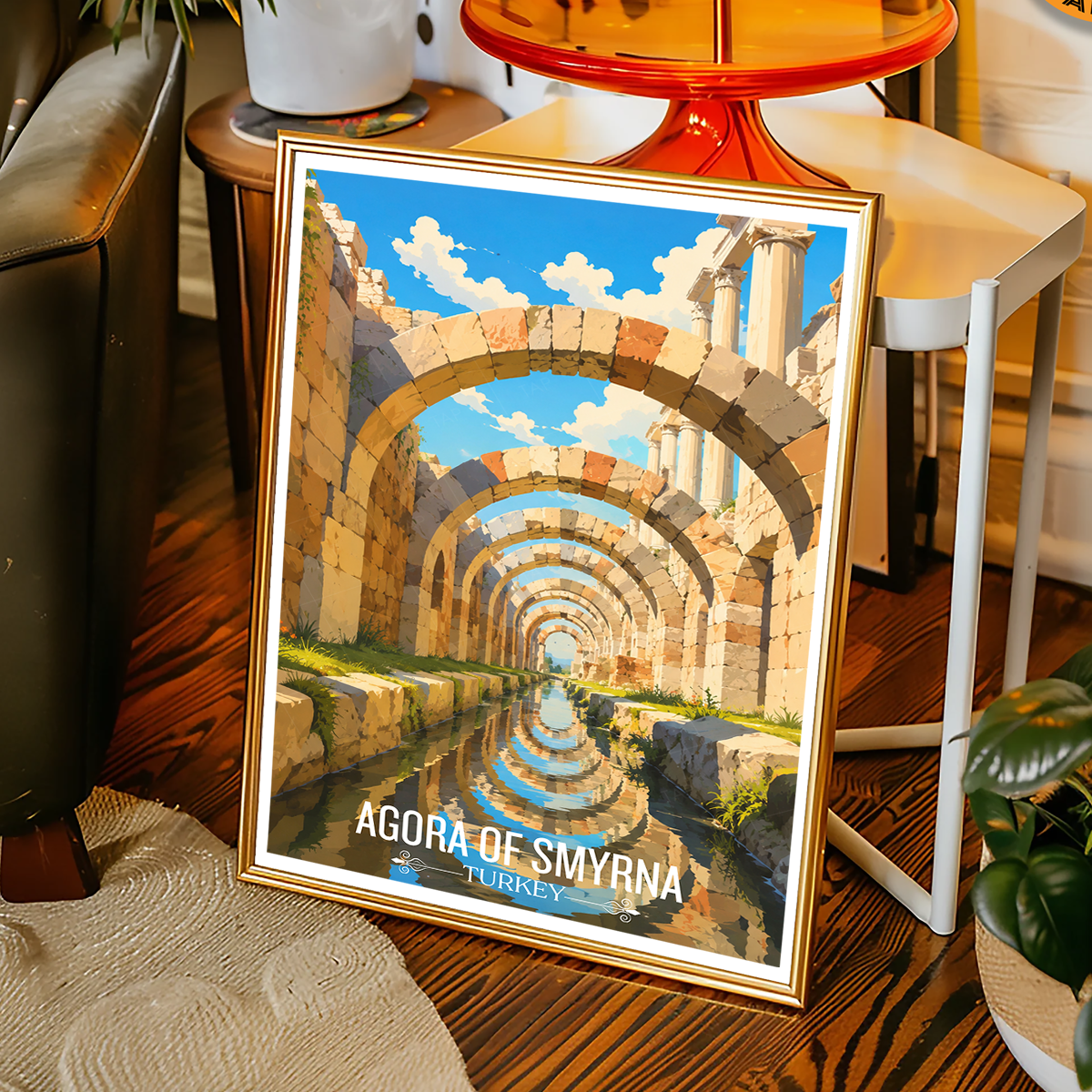 Agore of Smyrna - Turkey - Travel Art Wall Deco Poster Print - Art Print - Travel Art Poster