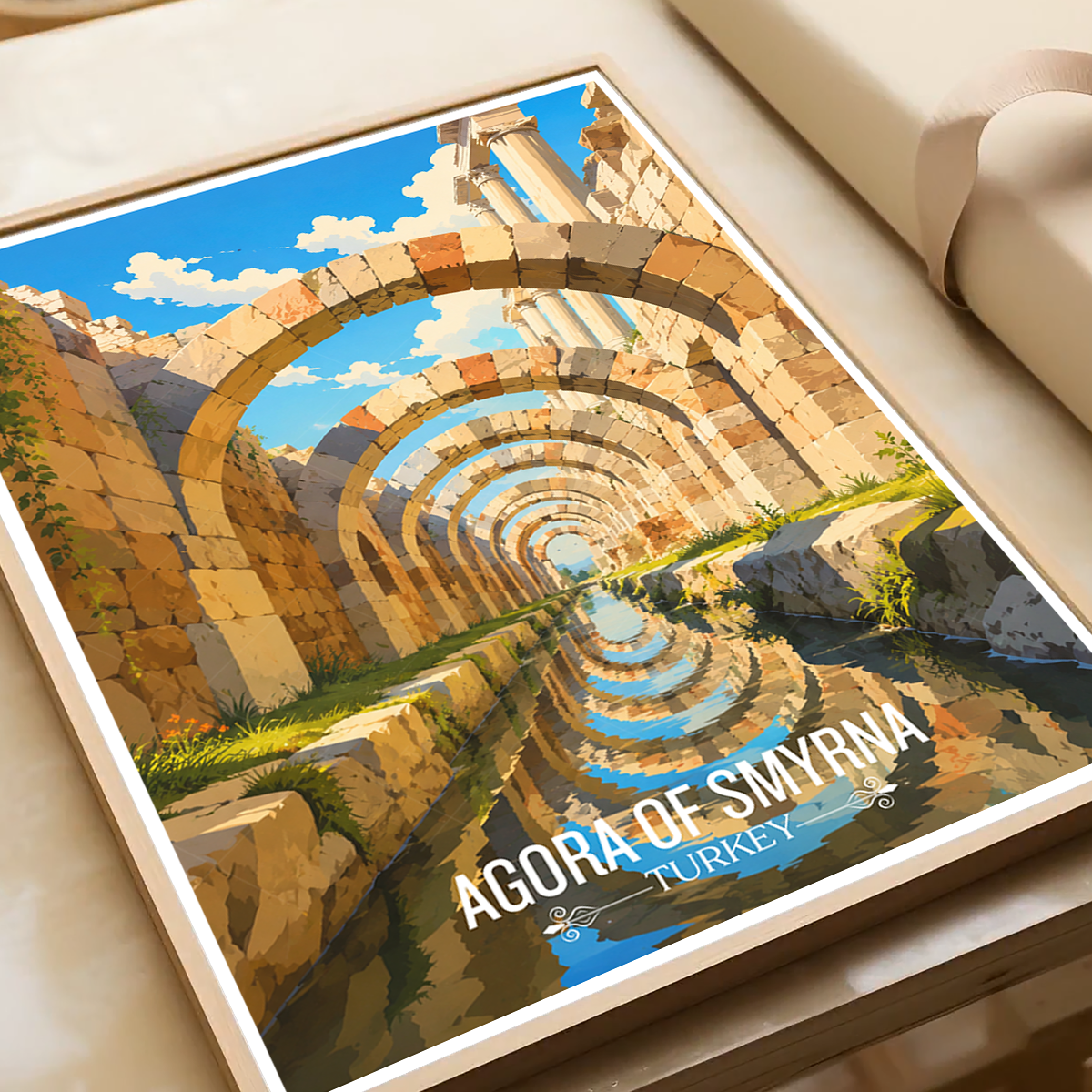 Agore of Smyrna - Turkey - Travel Art Wall Deco Poster Print - Art Print - Travel Art Poster
