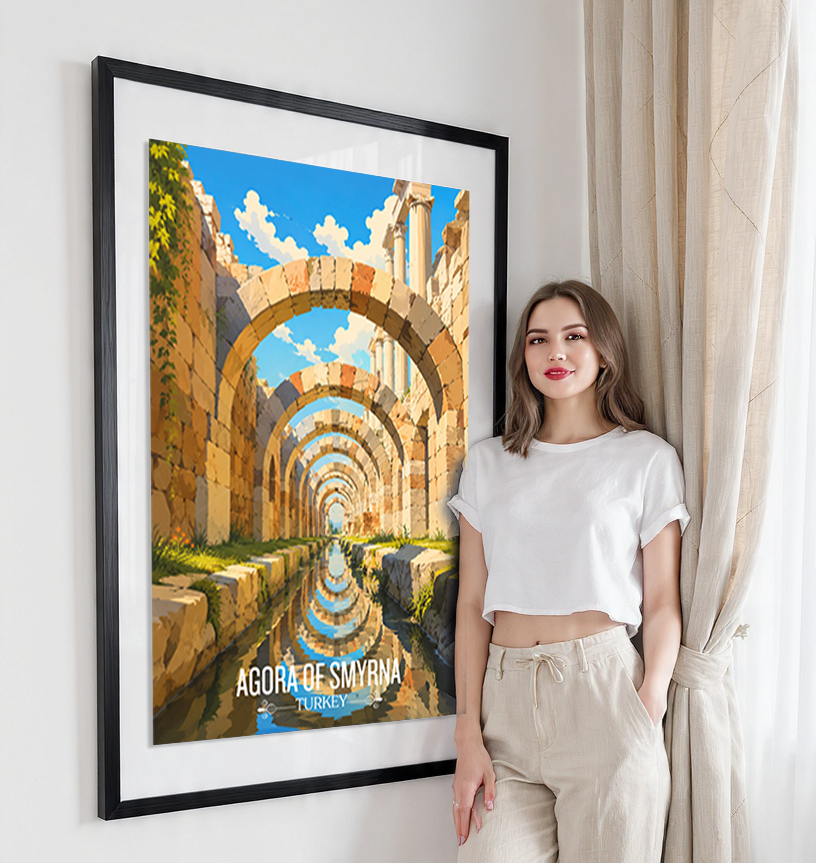 Agore of Smyrna - Turkey - Travel Art Wall Deco Poster Print - Art Print - Travel Art Poster