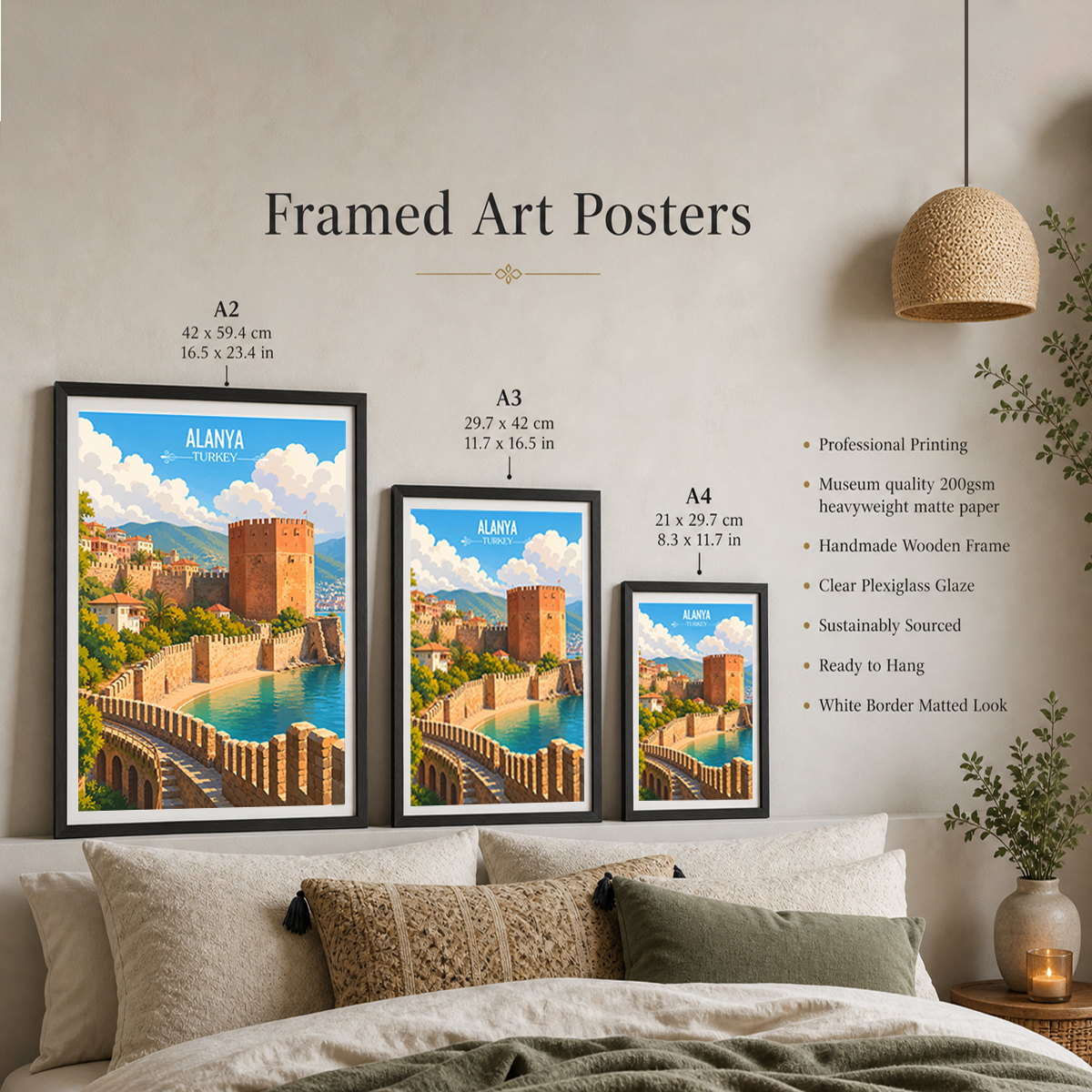 Alanya - Turkey - Travel Art Wall Deco Poster Print - Art Print - Travel Art Poster