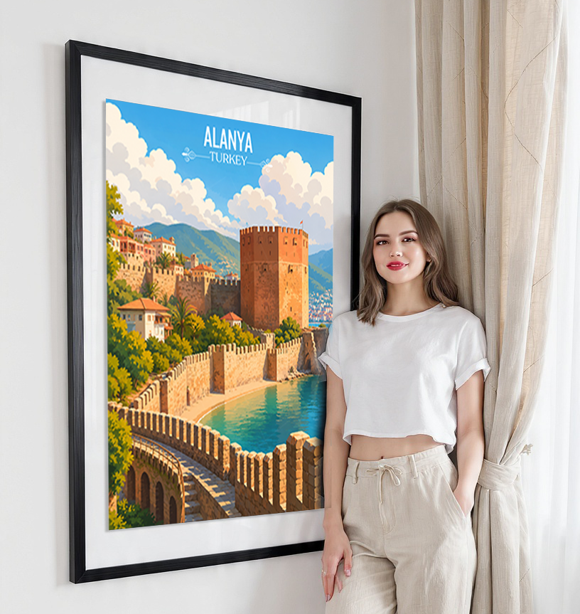 Alanya - Turkey - Travel Art Wall Deco Poster Print - Art Print - Travel Art Poster